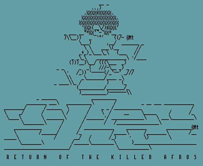 Excerpt of ASCII art by Mortimer Twang of House of Style